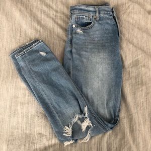 Distressed Mom Jeans